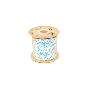 Strisce di pizzo Ilan 8,0 cm x 6 m bianche per artigianato e decorazioni - Product Image 1