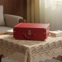Boîte de rangement de luxe en cuir PU durable pour mariage