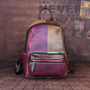 Mochila de Cuero Vacuno Genuino Andong para Mujer, Estilo Vintage, Color Aleatorio, Gran Capacidad, Bolsos de Hombro de Viaje, Mochilas para Damas - Product Image 4