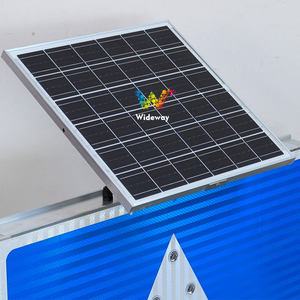 Señal de tráfico de advertencia de peatones LED con energía <span class=keywords><strong>solar</strong></span> para cruces - Product Image 5