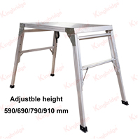 Plateforme industrielle portable et pliable, largeur 600*900 mm, en alliage d'aluminium, hauteur réglable, pour intérieur/extérieur, appartement EN