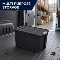 Conteneur de rangement personnalisé de 50 L en plastique PP avec couvercle à fermeture, organisateur de placard, boîte de rangement pour chambre à coucher