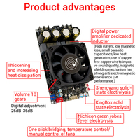 ZK-3002 TPA3255 Amplificateur de son numérique de niveau arrière pur de marque originale, carte amplificateur de puissance 300W X2 en mode mono en pont, module amplificateur de puissance 600W