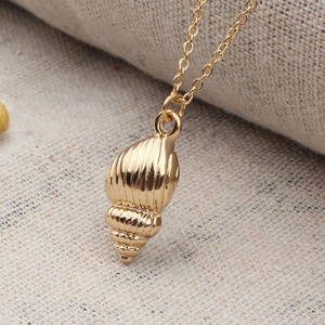 Bohemian Jewelry Wholesale Seashell Gold Plated Stainless Steel Conch Cowrie <strong>Boho</strong> Summer Shell <strong>Necklace</strong> - Product Image 6