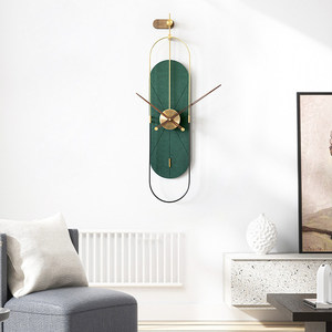 Nordic Style Minimalist <b>Wall</b> <b>Clock</b> Oval Shape Battery Powered <b>Silent</b> Quartz Movement For Living Room Home Decoration - Product Image 3
