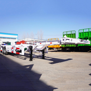 H <b>Star</b> High Quality 2-Axles Extendable Sliding Steel Container Chassis 20-40ft Semi Trailer 40T Max Payload Mechanical/Air - Product Image 3