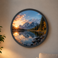 Señalización Digital Interactiva Circular, Pantalla LCD Circular de Alto Brillo con Tecnología G Plus FF Multitáctil para Salas de Exhibición Comerciales