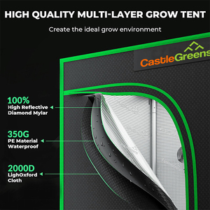 Kit Completo <span class=keywords><strong>de</strong></span> Cultivo Hidropónico Interior TRILITE Horticulture 600D Mylar, Tamaño Personalizable <span class=keywords><strong>de</strong></span> Metal, 240x120cm, Impermeable - Product Image 3
