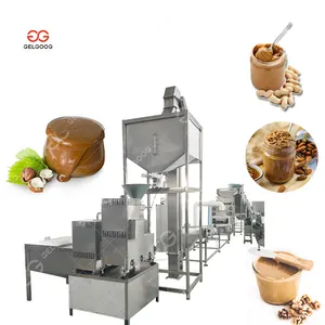 땅콩 버터 그라인딩 생산 라인 캐슈 너트 버터 가공 자동 헤이즐넛 초콜릿 맛 버터 만들기 기계