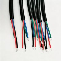 Faisceau de câbles interne personnalisé à 4 broches avec connecteur en plastique, extrémités dénudées et étamées pour appareils électroménagers et équipements de contrôle industriel