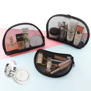 Trousse de maquillage Portable voyage Durable trousse de toilette dames mode maille pochette à fermeture éclair sac cosmétique - Product Image 3