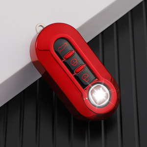 Funda de TPU suave de primera calidad para llave de coche, carcasa para <span class=keywords><strong>Fiat</strong></span> 500 Panda Ducato 500L Punto Lancia Musa, llaveros, llavero, bolsa directa de fábrica - Product Image 2
