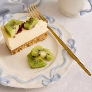 Platos de cerámica redondos con diseño único de lazo y volantes, artículos de decoración para el hogar, regalo, vajilla, plato base para bodas, platos para restaurante - Product Image 5