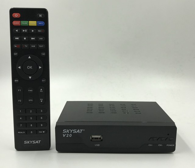 H.265 HEVC  Satellite Tv Receiver SKYSAT V20 for Latin America with  PowerVu  CS LAN WiFi