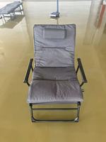 Fauteuil inclinable pliable en acier carbone robuste avec coussin confortable pour chaise de bureau réglable multi-positions et lit de repos