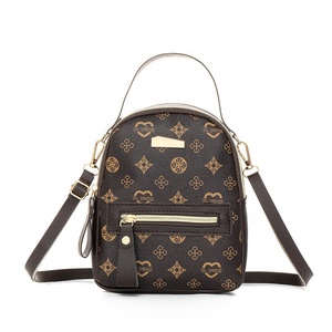 Luxury Designer Inspired Monogram Print <b>Backpack</b> Women Casual Travel School Shoulder Bag Wholesale 2 Sizes Available - Product Image 6