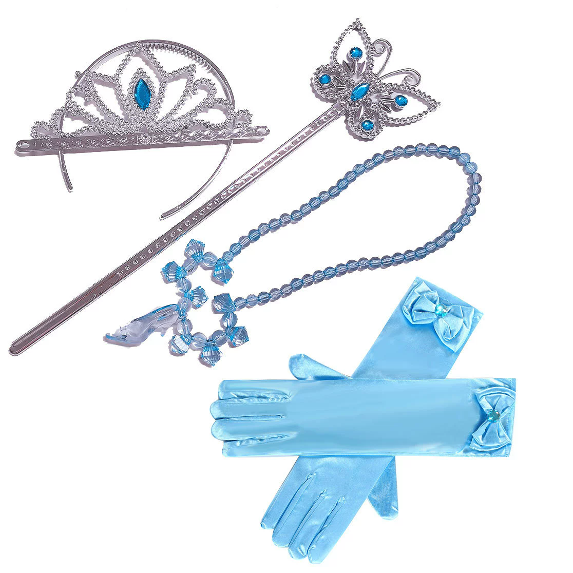 open lace back dress Princess Jewelry, Shoes and Tiara Set - Kids main image 1