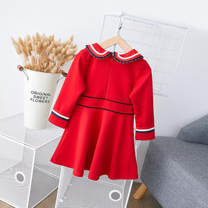 New Fashion Wholesale Kids Clothing <b>Chinese</b> <b>Red</b> Little Girls Long Sleeve Fancy <b>Dresses</b> From Shopping Websites - Product Image 3