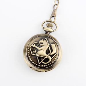 <span class=keywords><strong>Vintage</strong></span> FullMetal Alchemist Edward Elric Cosplay Dull Polacco Brown Hollow <span class=keywords><strong>Tasca</strong></span> Del Quarzo degli uomini Della Vigilanza - Product Image 3