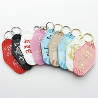 Porte-clés Personnalisé Promotionnel Vierge en Plastique Rétro Vintage pour Motel Hôtel, Porte-clés Émaillé Motif Floral Rétro Vintage