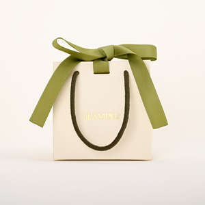Bolsas de Regalo de Alta Gama con Logotipo Personalizado Estampado, Estilo 2026, con Asas de Listón Rosa para Joyería - Product Image 1