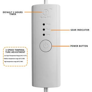 Manta de Fisioterapia con regulación de temperatura de seis engranajes, almohadilla térmica eléctrica controlada por temperatura para cuerpo completo - Product Image 3