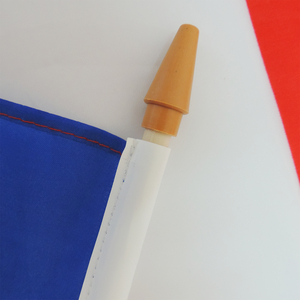 Drapeau à main Offre Spéciale polyester de haute qualité, design personnalisé, 30x45cm, matériau durable, drapeau de <span class=keywords><strong>France</strong></span> avec poteau en bois, 100% - Product Image 2
