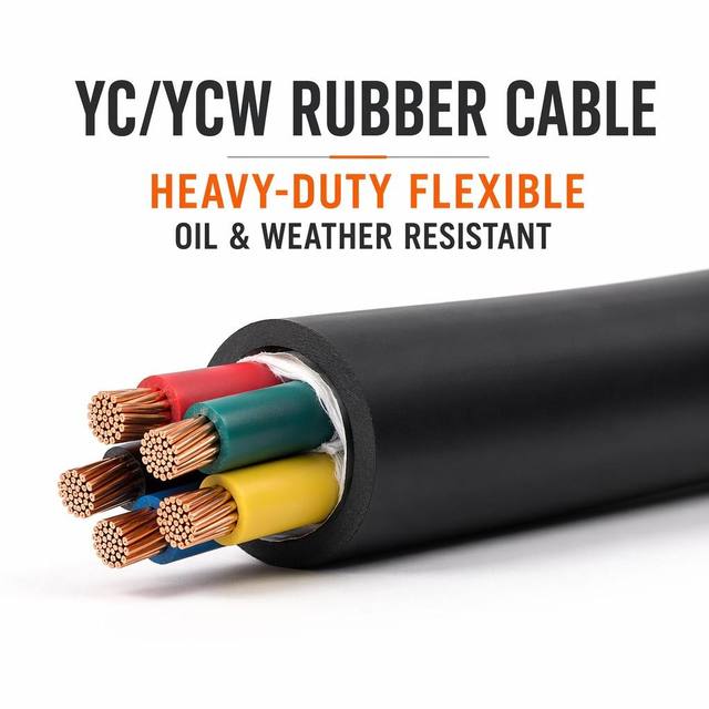 YC/YCW Heavy Duty Rubber Flexible Power Cable 450/750V EPR Insulated CPE Sheath Copper Wire IEC 60245 for Industrial Equipment