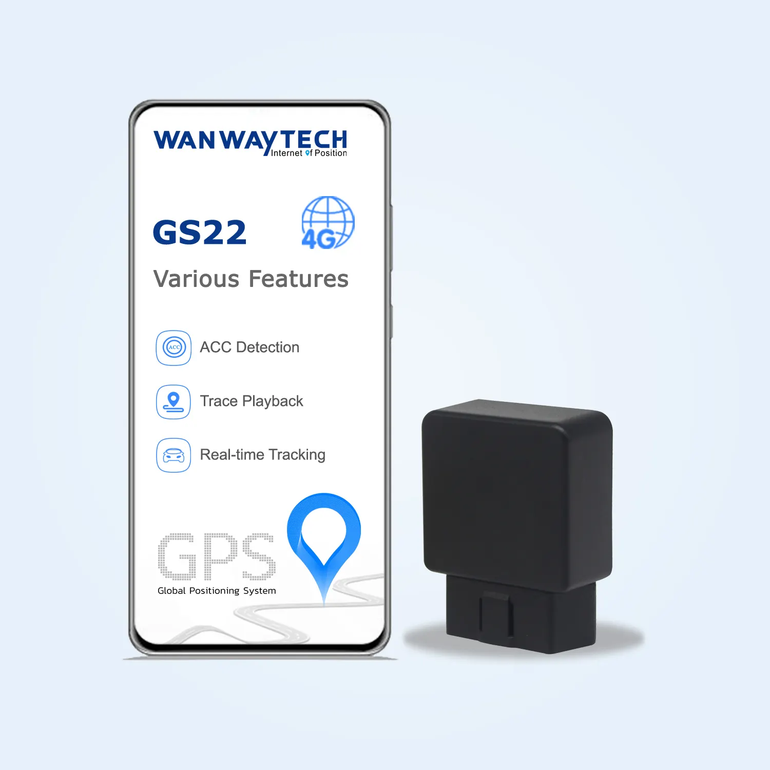 GS22 — dispositif de suivi GPS de voiture, WiFi 4G, chaud, GPS, application et PC pour la gestion des puces