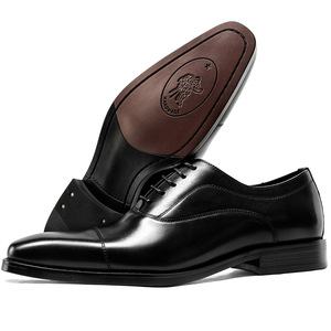 Nouvelles Chaussures Habillées Oxford en Cuir Véritable Façonnées à la Main pour Hommes, Respirantes et à Lacets, Style Affaires - Product Image 6