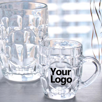 Verre à boire avec poignée, design personnalisé, logo couleur, bière, vin, jus, lait, whisky, bar, fête, mariage, maison