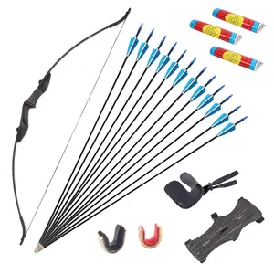 Recurve Bow and Arrow Set Archery Competition Shooting Arrows Protective Gear Outdoor Sports Youth Practice Equipment