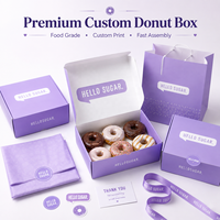 Boîtes en carton ondulé personnalisées à 6 compartiments pour donuts, gaufres, pâtisseries, biscuits, desserts, gâteaux, aliments, emballages alimentaires en papier