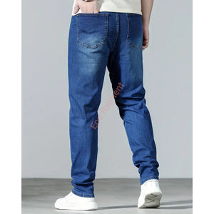 Pantalones Vaqueros de Mezclilla Sólidos para Hombre, Personalizados, para Verano, Otoño e Invierno, con Botones, Lavados, OEM/ODM, Ajustados, Rectos, Cómodos, Ligeros de Algodón - Product Image 2