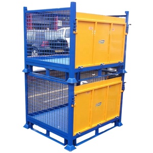 Nhiệm vụ nặng nề công nghiệp Stackable Pallet Hộp Hàn gấp xếp chồng lưới kim loại lồng - Product Image 1