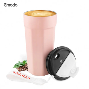 Emode Gobelet isolé en acier inoxydable de 12oz, tasse à café sous vide à double paroi avec couvercles, tasses en métal de taille personnalisée - Product Image 3