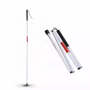 Foldable Lightweight Walking Tactile Sticks Aluminum Blind Cane