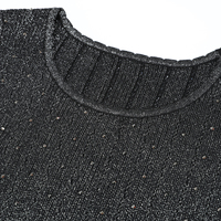 Ensemble décontracté sexy pour femme : débardeur tricoté sans manches orné de strass et jupe courte trapèze – Nouvelle collection été haute qualité 26160