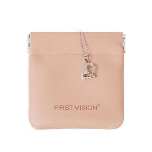 DEQI Custom Small Fake Real Pu Leather Luxury Jewelry <b>Pouch</b> Bags for Ring Earring Necklace Pendant Keychains Jewellery Set - Product Image 5