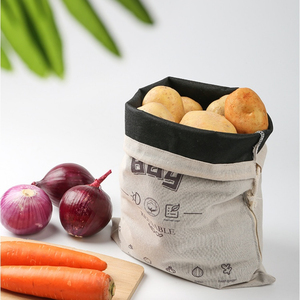 Môi Trường Thân Thiện Tái Sử Dụng Bông Linen Dây Kéo Lưu Trữ Túi Cho Hành Tây Trái Cây Rau & Khoai Tây Lưu Trữ Sử Dụng Cho Thực Phẩm - Product Image 6