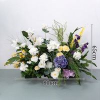 Fleurs artificielles NINI en gros pour la décoration d'arche de mariage, arche de fleurs en soie artificielle haut de gamme pour la décoration de mariage d'hôtel