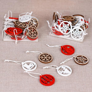 24pcs High Quality Christmas Tree Decoration Wooden Hanging Snowflake Pendant New Cross-Border Christmas Decorations - Product Image 3
