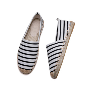 Nuevas Alpargatas de Lona Blancas y Negras a la Moda, Mocasines Tejidos de Yute, Cosidos a Mano, Transpirables, Planos, para la Playa y Uso Diario - Product Image 4