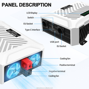 DATOUBOSS DC AC 110V <span class=keywords><strong>220V</strong></span> Onduleur à onde sinusoïdale Pure <span class=keywords><strong>Chargeur</strong></span> <span class=keywords><strong>12V</strong></span> 24V 48V <span class=keywords><strong>3000W</strong></span> Puissance de crête Monophasé - Product Image 1
