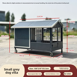 Jaula para Perros de Hierro Forjado Ornamental para Exteriores, a Prueba de Escapes, para Perros Medianos y Grandes, Resistente a la Lluvia, Decoración de Jardín, Villa Canina - Product Image 6