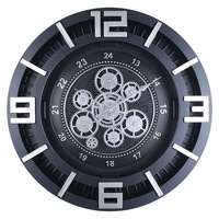 Horloge murale géante de 50 cm de haute qualité avec engrenages, silencieuse, pour table basse, design engrenages, décoration intérieure