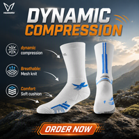 Chaussettes de basket-ball tricotées Veidoorn pour jeunes et adultes, compression dynamique, antidérapantes, légères, chaussettes de sport athlétiques