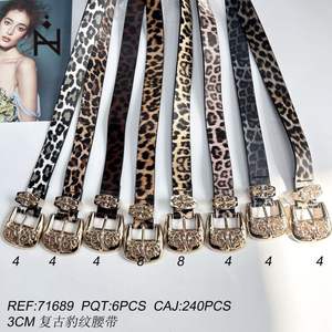 Cinturón Retro con Estampado de Leopardo de 3 cm, Cinturón de Moda para Mujer - Product Image 3