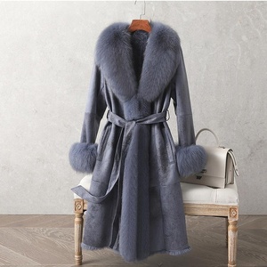 <span class=keywords><strong>Cappotto</strong></span> personalizzato da donna con pelliccia di coniglio sottile in pelle con chiusura monopetto cappotti da donna - Product Image 4