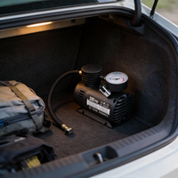 Durable 12V Electric Portable Mini Air Pump Fast Inflate 250PSI Max Pressure Air Gauge Included Consistent Performance Home Tire